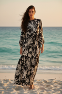 Black Floral Dress - Non-Hijabi Model Beach