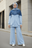 Blue set - hijabi street wide leg