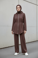 Brown hooded set